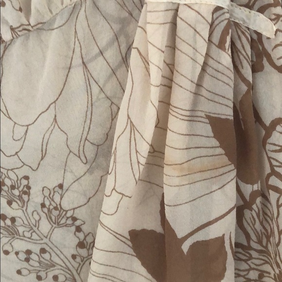 Silk Crepe Theory Top in Brown and Bone Print - Picture 5 of 6